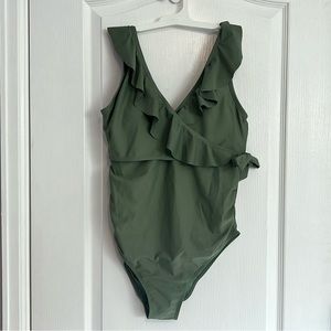 Kindred Bravely Maternity Nursing Aloe Green Swimsuit